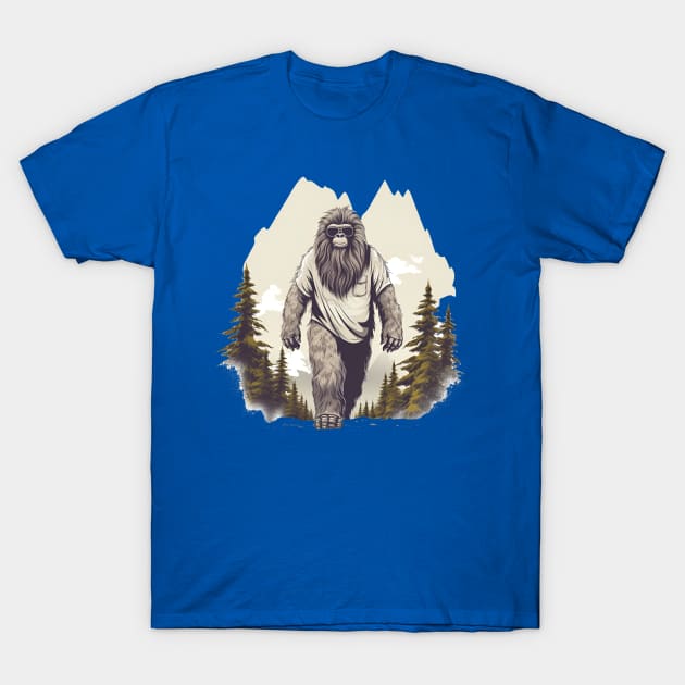 Dope Sasquatch in Nature T-Shirt by Grassroots Green